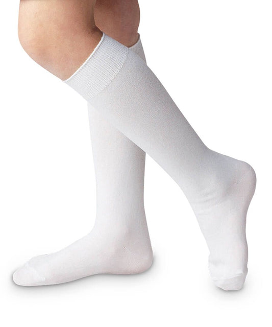 Nylon Knee High Sock- White