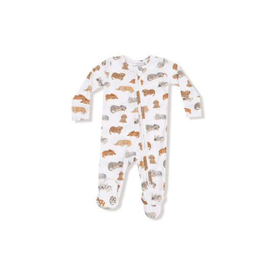 AD Zip Footie - Napping Puppies