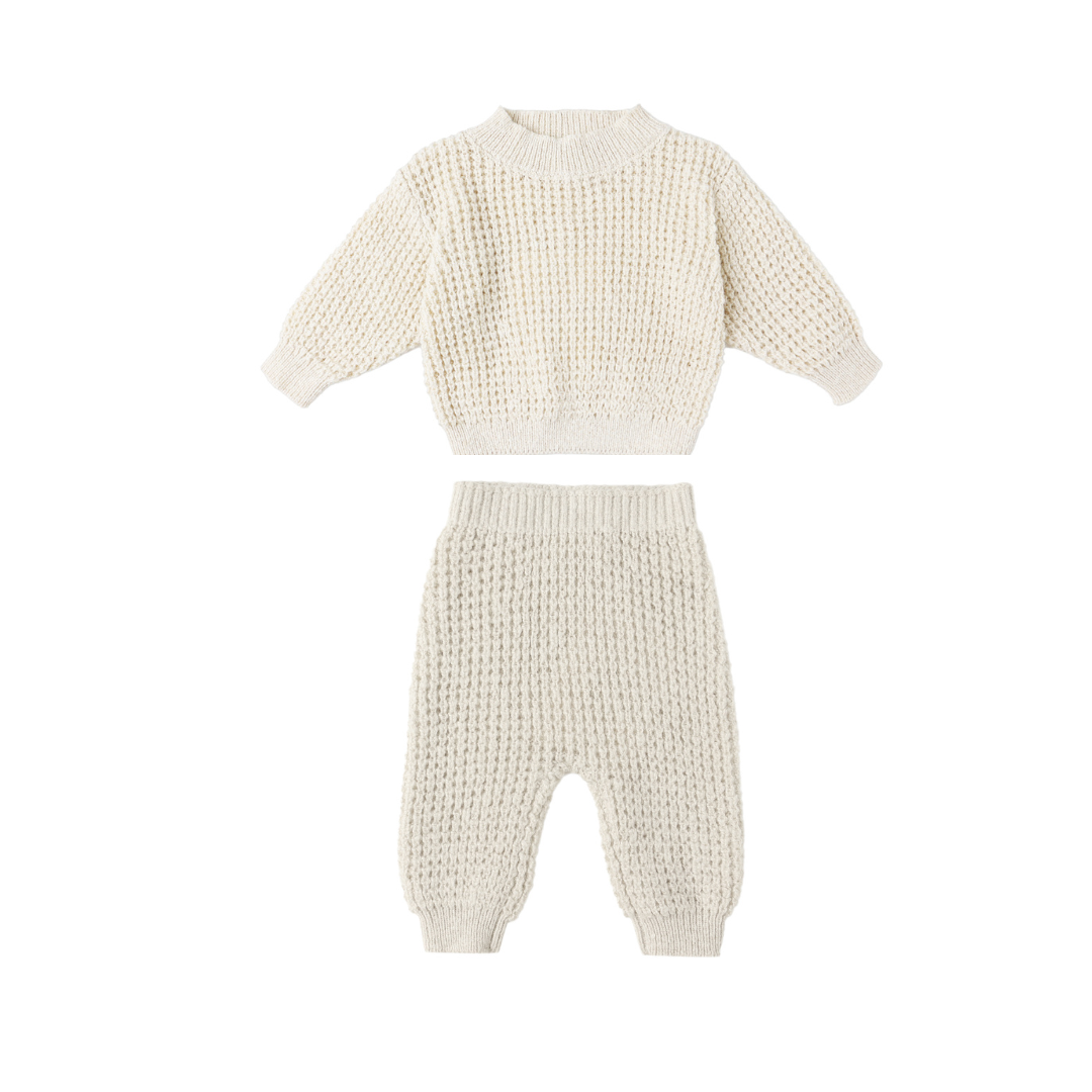 Chunky Knit Sweater Set- Natural