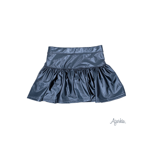 Navy Metallic Skort