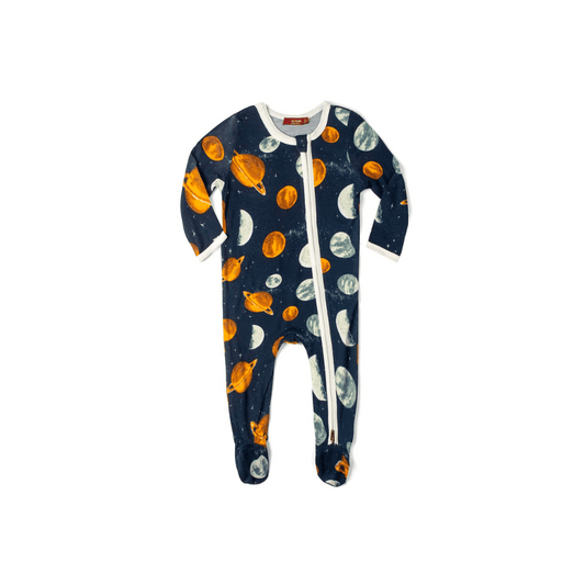 MB Zipper Footed Romper - Planets