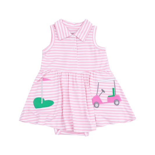 AD Polo Bodysuit Dress - Golf Applique