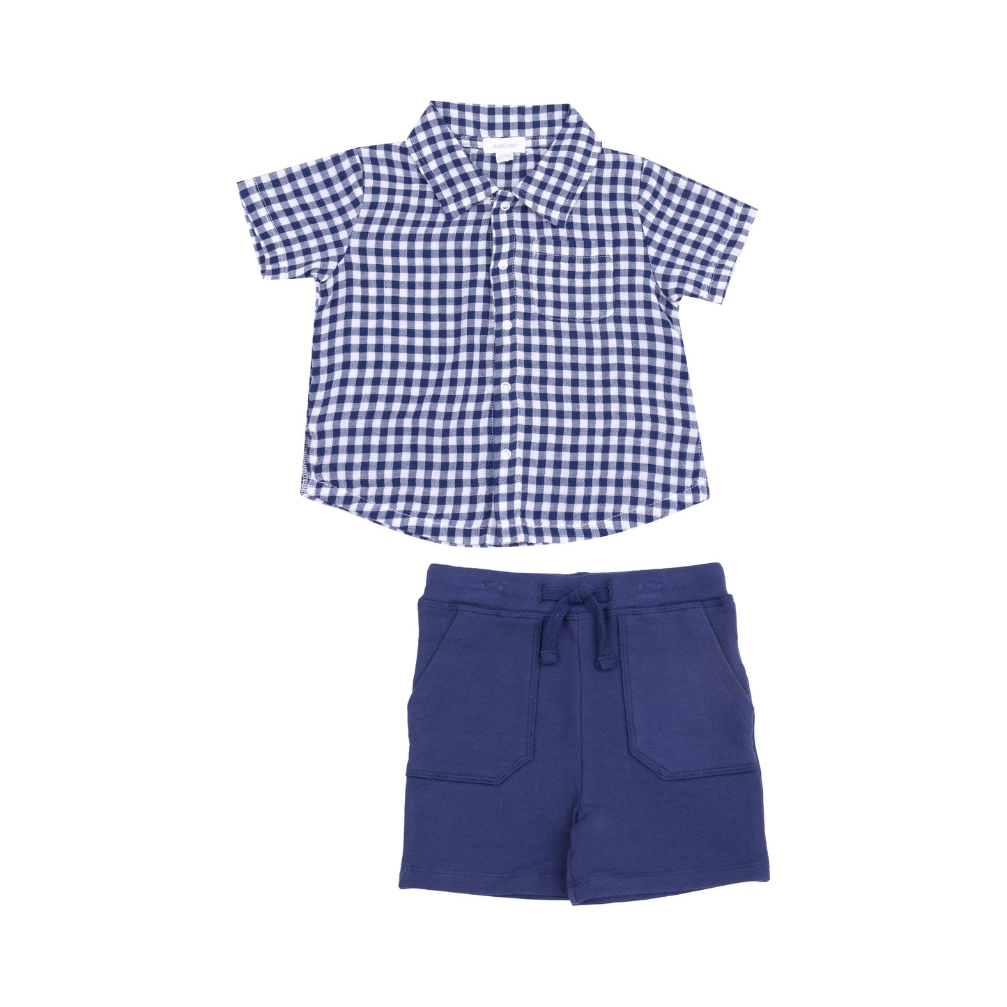 AD Polo & Short - Navy Gingham