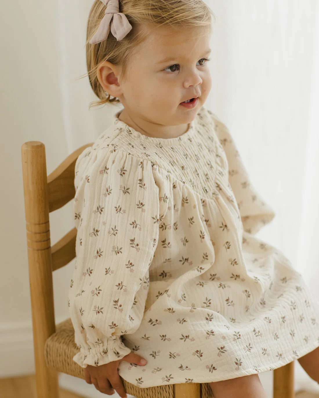 QM Smocked Dress - Holly Berry