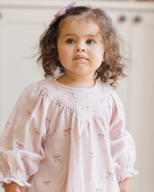 QM Smocked Dress - Bows