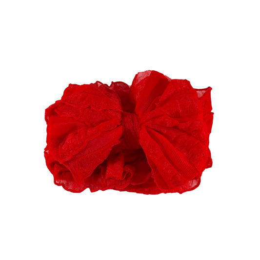 RR Ruffle Headband - Bright Red