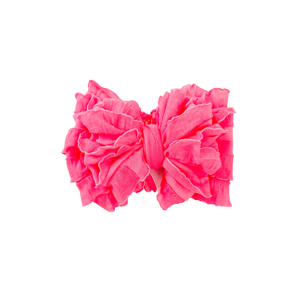 RR Ruffle Headband - Candy Pink