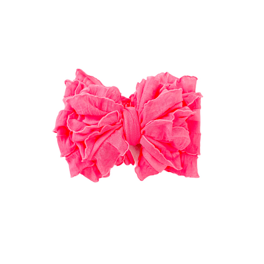 RR Ruffle Headband - Candy Pink