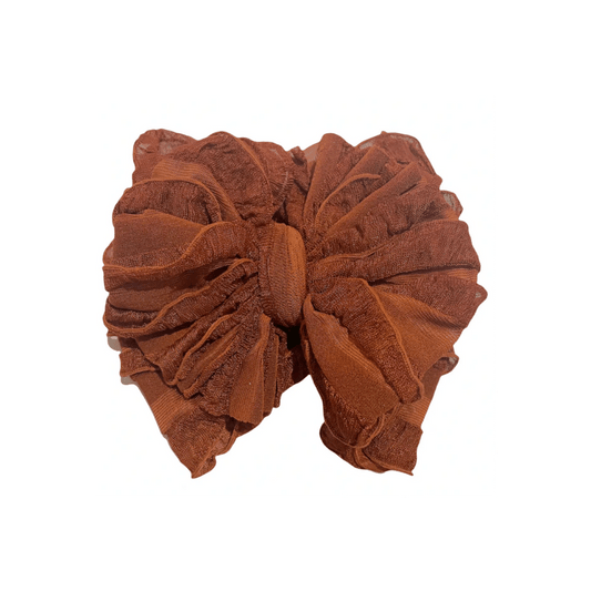 RR Ruffle Headband - Chestnut