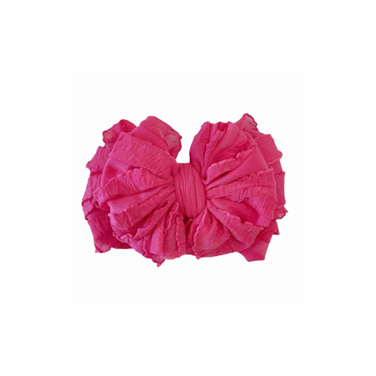 RR Ruffle Headband - Hot Pink