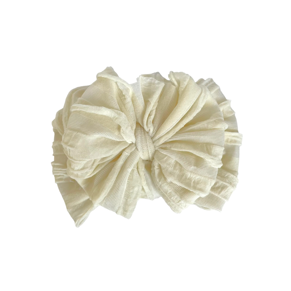 RR Ruffle Headband - Ivory