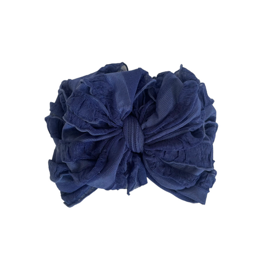 RR Ruffle Headband - Navy