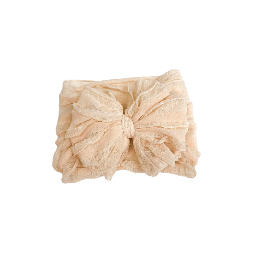 RR Ruffle Headband - Sugar Cookie