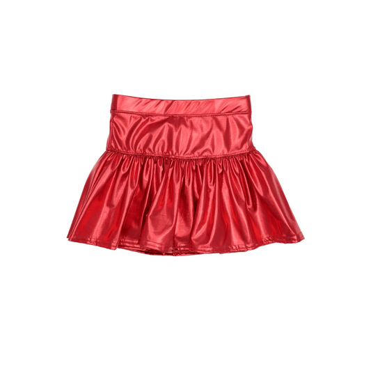 Red Metallic Skort