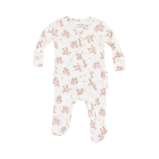 AD Ruffle Footie - Rosebuds