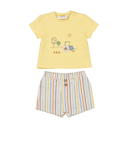 Shorts & Tractor Tee Set -Sunny 1202