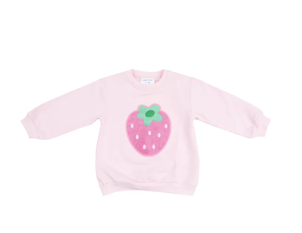 Oversize Sweatshirt - Strawberry Swiss Dot