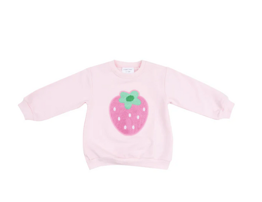 Oversize Sweatshirt - Strawberry Swiss Dot