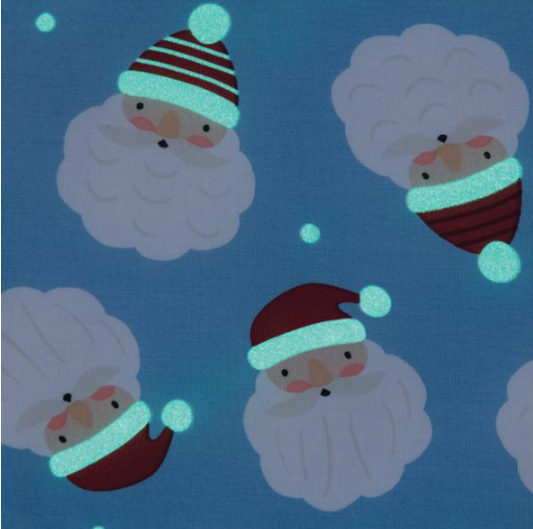 Blue Santa Glow in Dark PJ