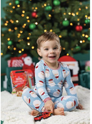 Blue Santa Glow in Dark PJ