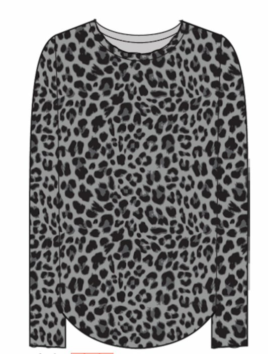 Fleece Tee= Leopard