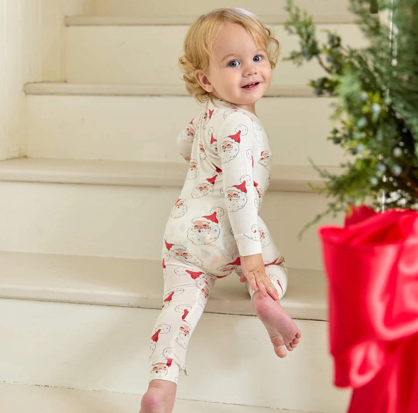 Baby Romper- Small Santas