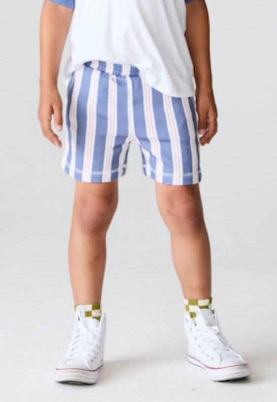 Terry Cozy Beach Short- Stripe