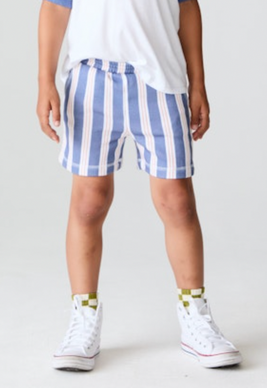 Terry Cozy Beach Short- Stripe