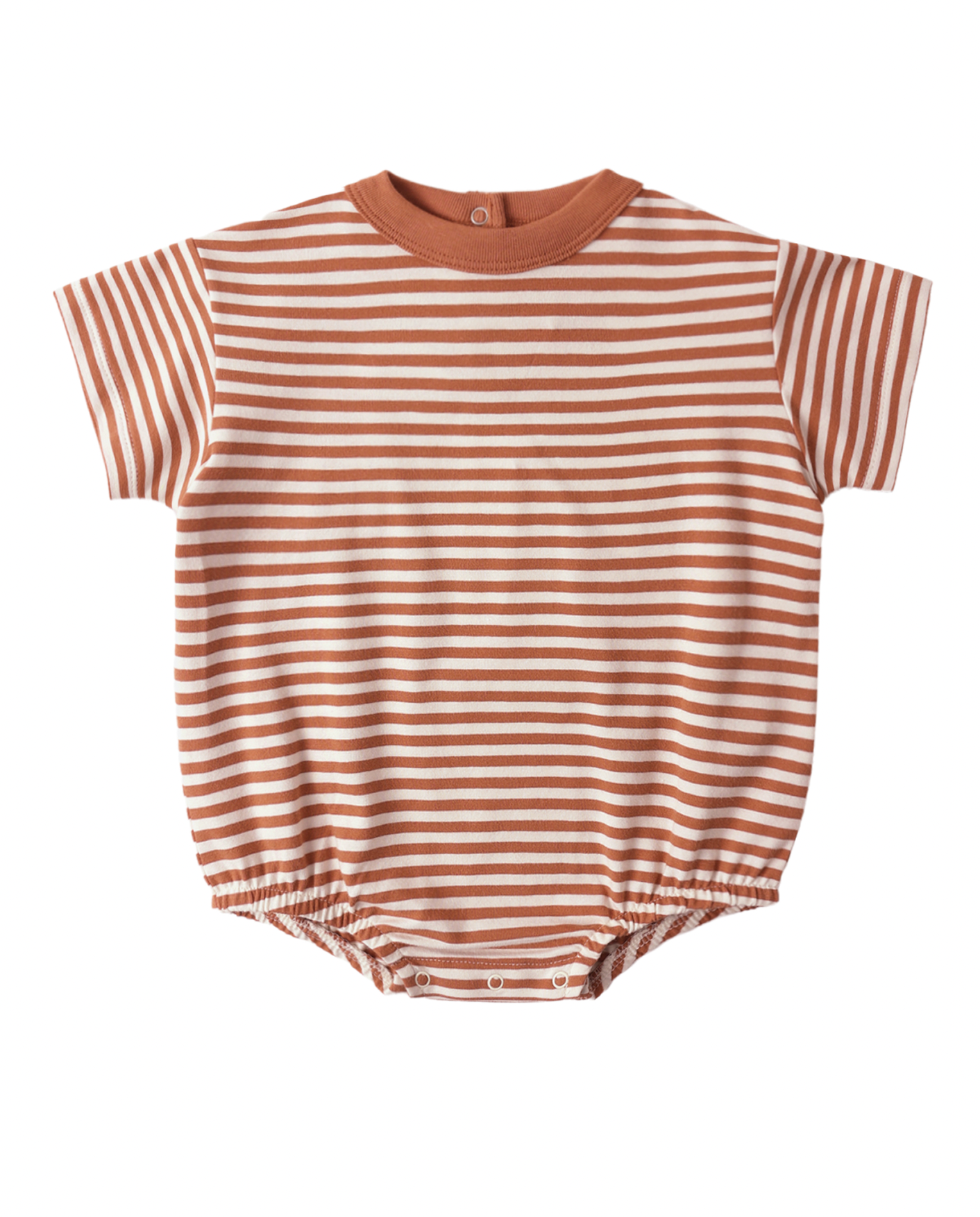 Relaxed Bubble Romper- Poppy Stripe
