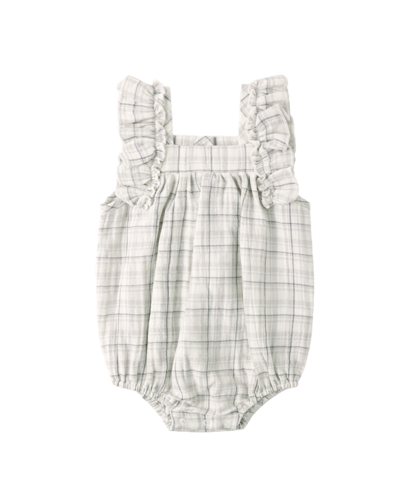 Maya Romper- Blue Plaid