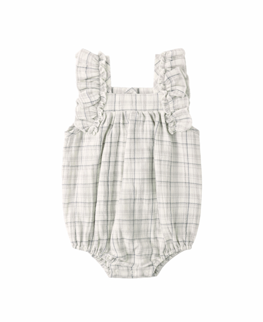 Maya Romper- Blue Plaid