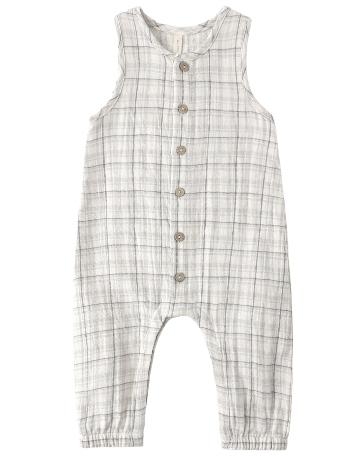 Woven Jumpsuit- Blue Plaid