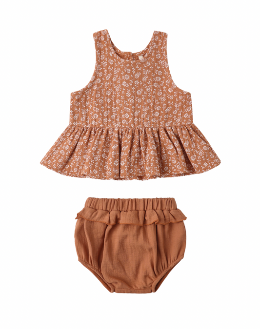 Peplum Set- Poppy Floral