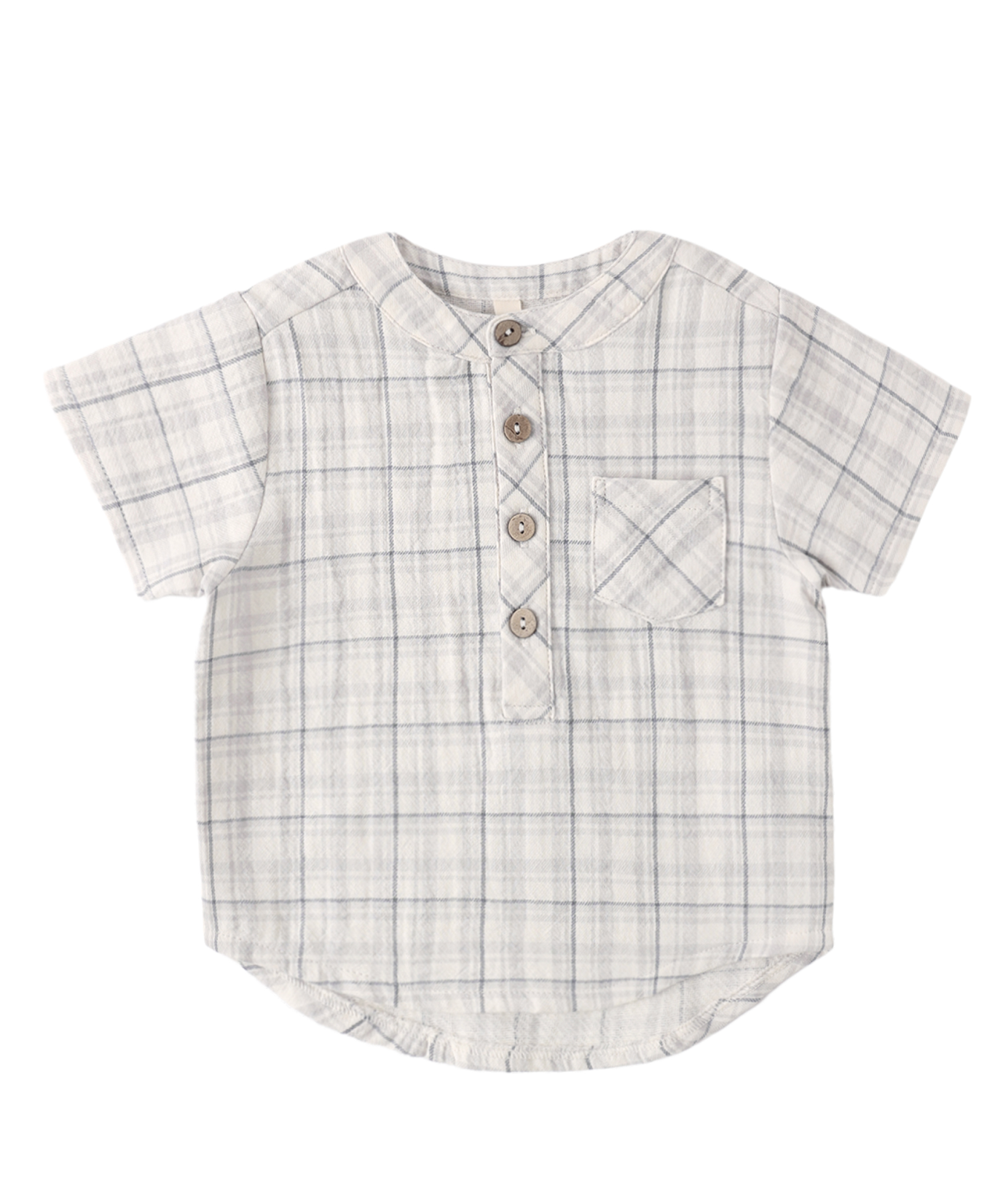 Jaxsons Shirt/Utility Short-Blue Plaid