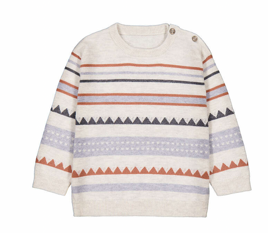 Stripe Sweater- Brick Red