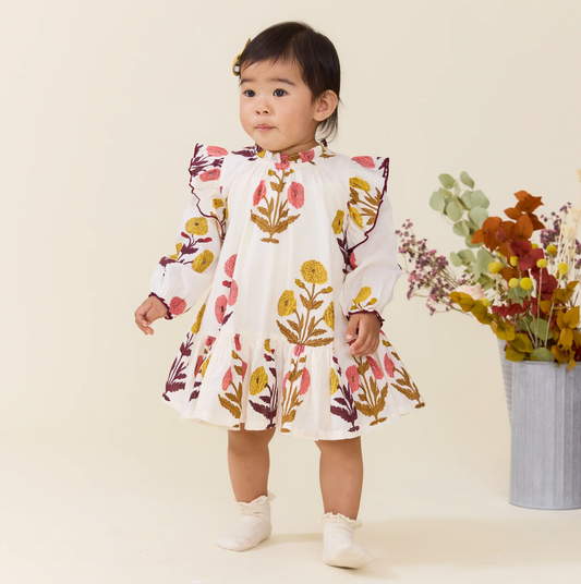 Baby Harper Dress- Harvest Dandelion