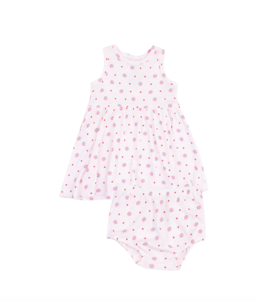 AD Tank Dress - Strawberry Swiss Dot