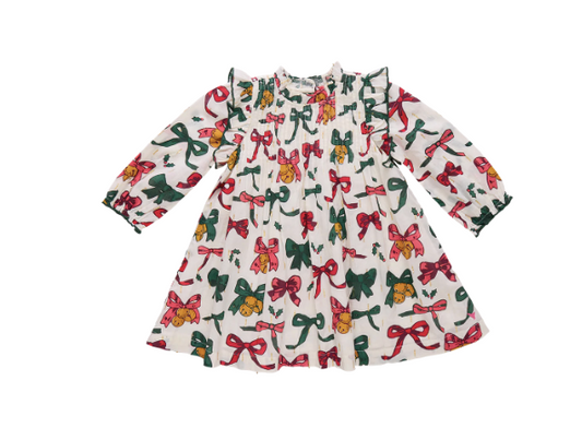 Jaipur Dress- Christmas Bows & Bells