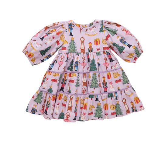 Peachy Dress- Lavender Nutcracker