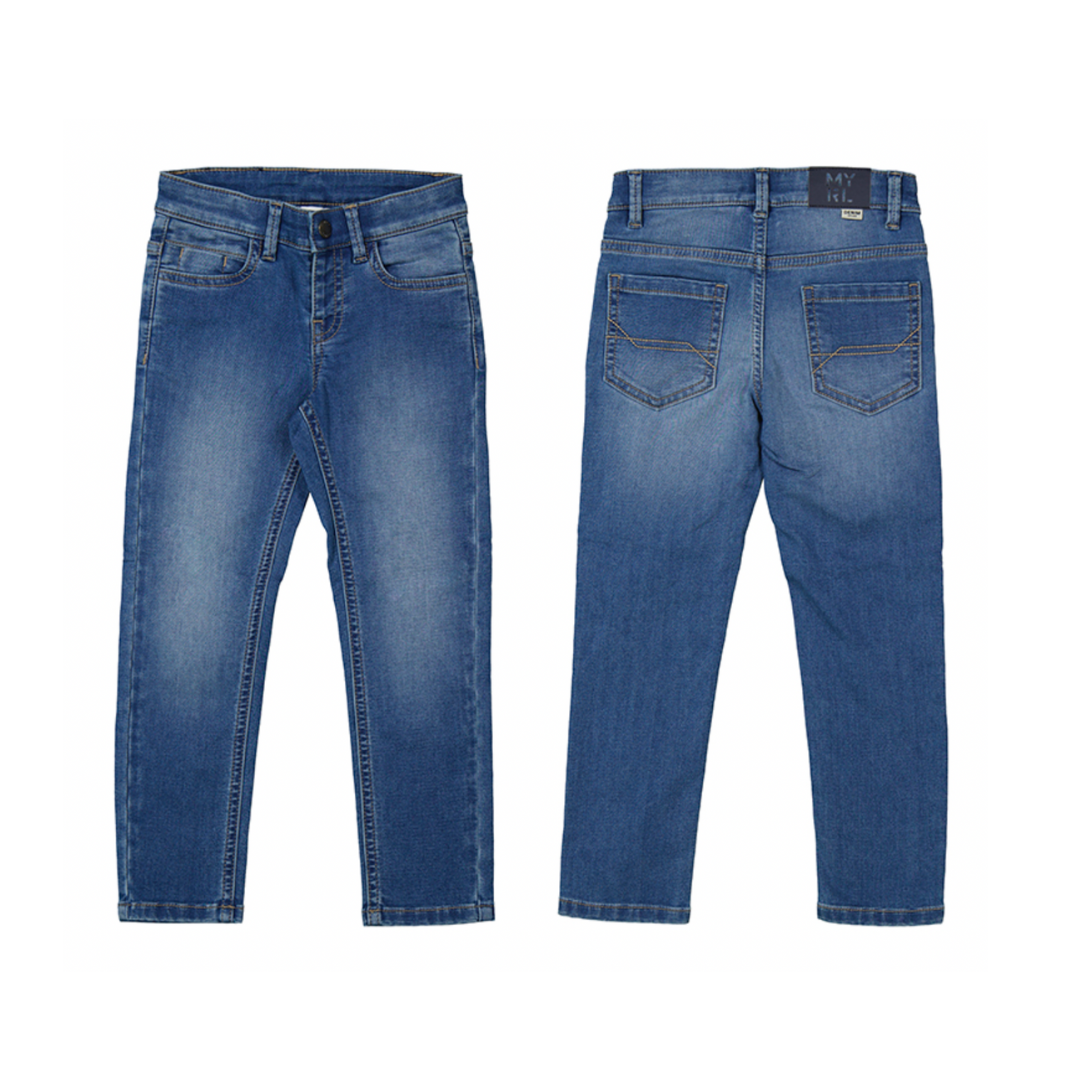 Soft Denim Pants - Medium Wash