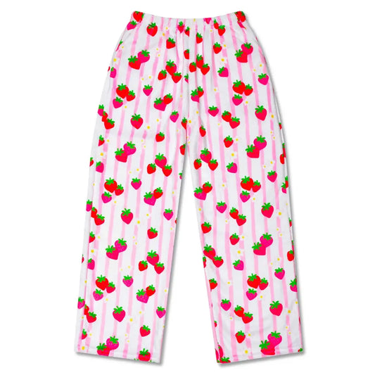 Strawberry Stripes Plush Pants