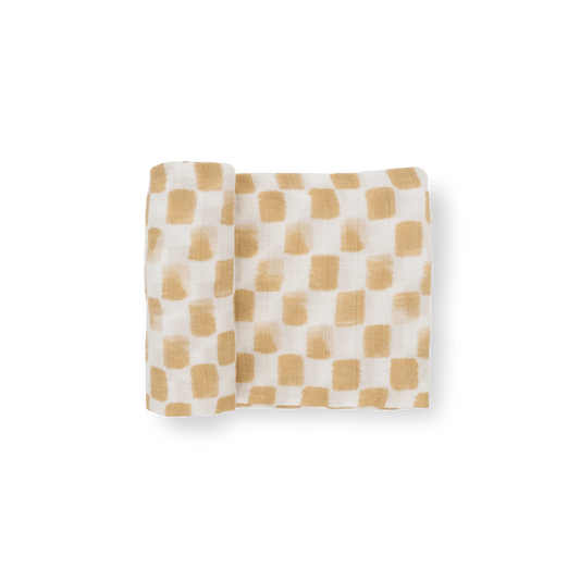 Cotton Muslin Swaddle - Adobe Checker