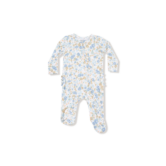 AD Ruffle Footie - Sweet Rose Calico