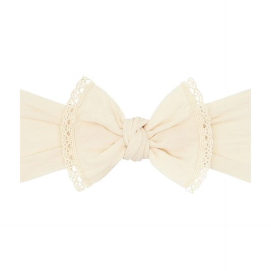 Trimmed Knot HB - Oatmeal Lace