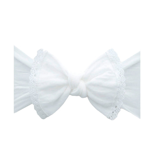 Trimmed Knot HB - White Lace