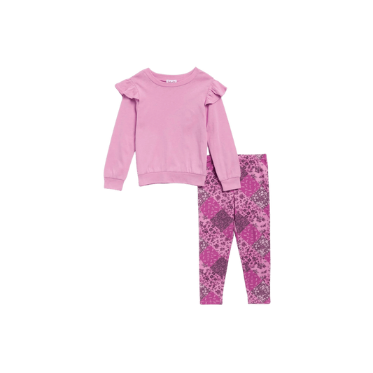Patchwork Legging Set - Deep Purple