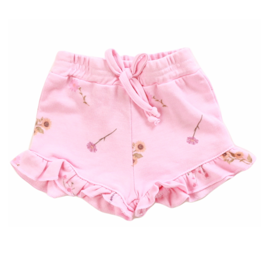 Wildflower Short w/Ruffle- Pink