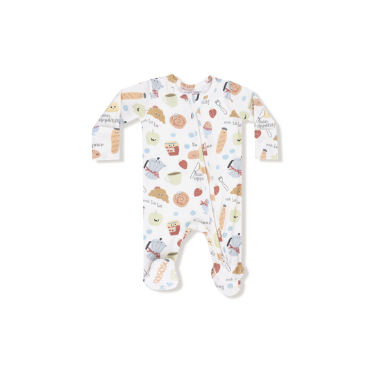 AD Zip Footie - Bonjour Breakfast