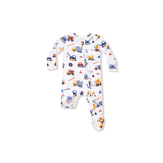 AD Zip Footie - Crayon Construction