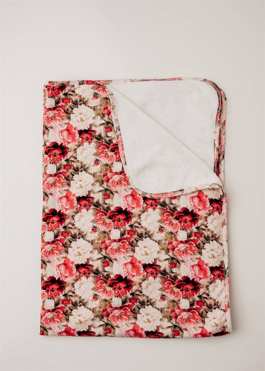 Crimson Bloom Swaddle